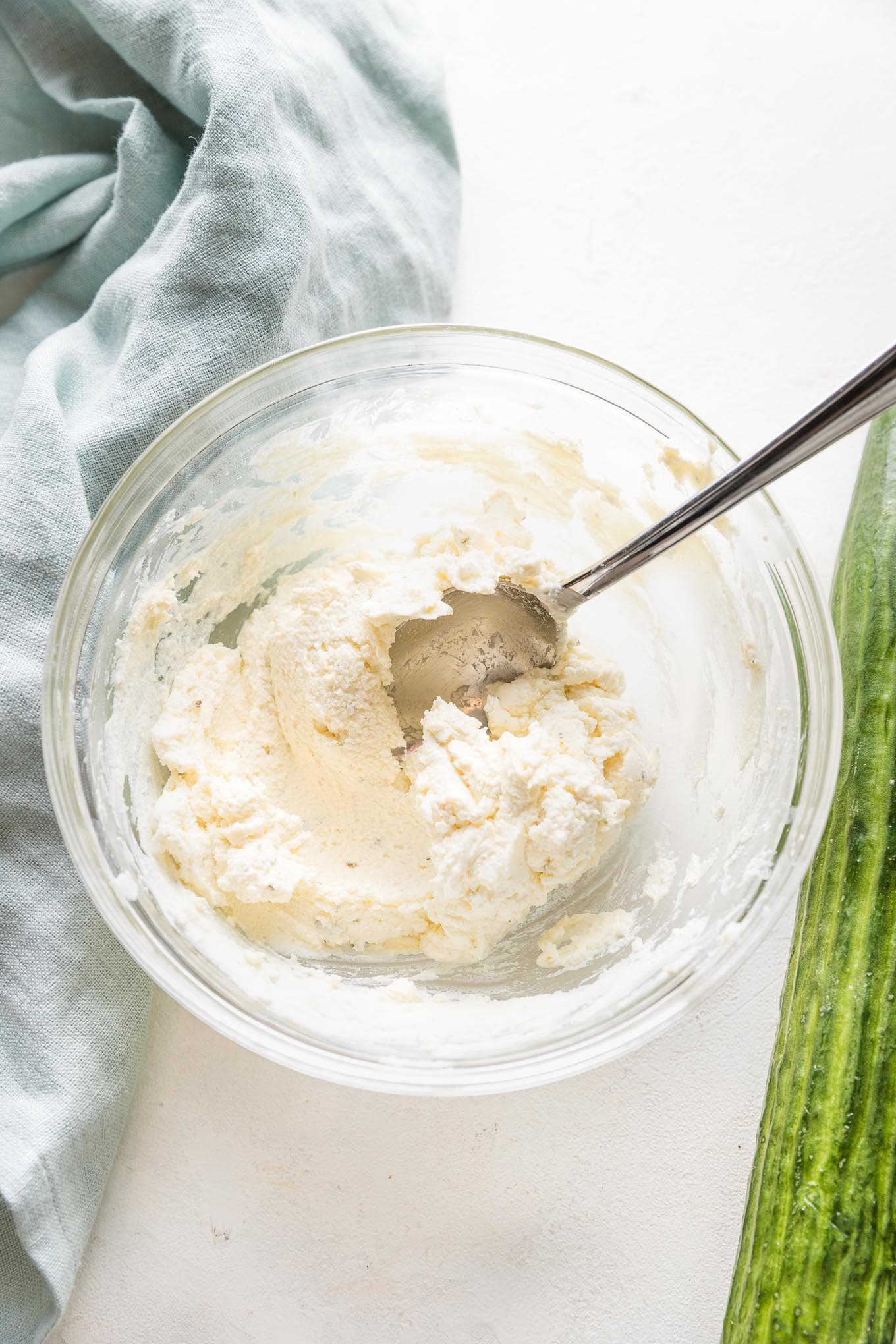 Boursin cheese mixed with a few tablespoons of cream into a mixture that can be piped through a pastry bag.