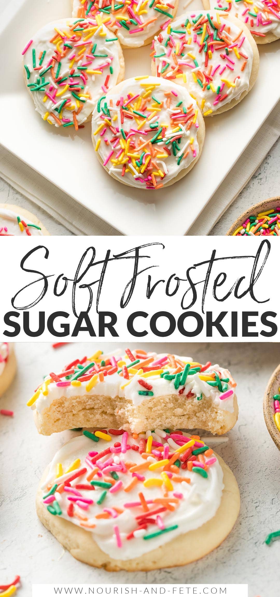 Soft Frosted Sugar Cookies - Nourish and Fete