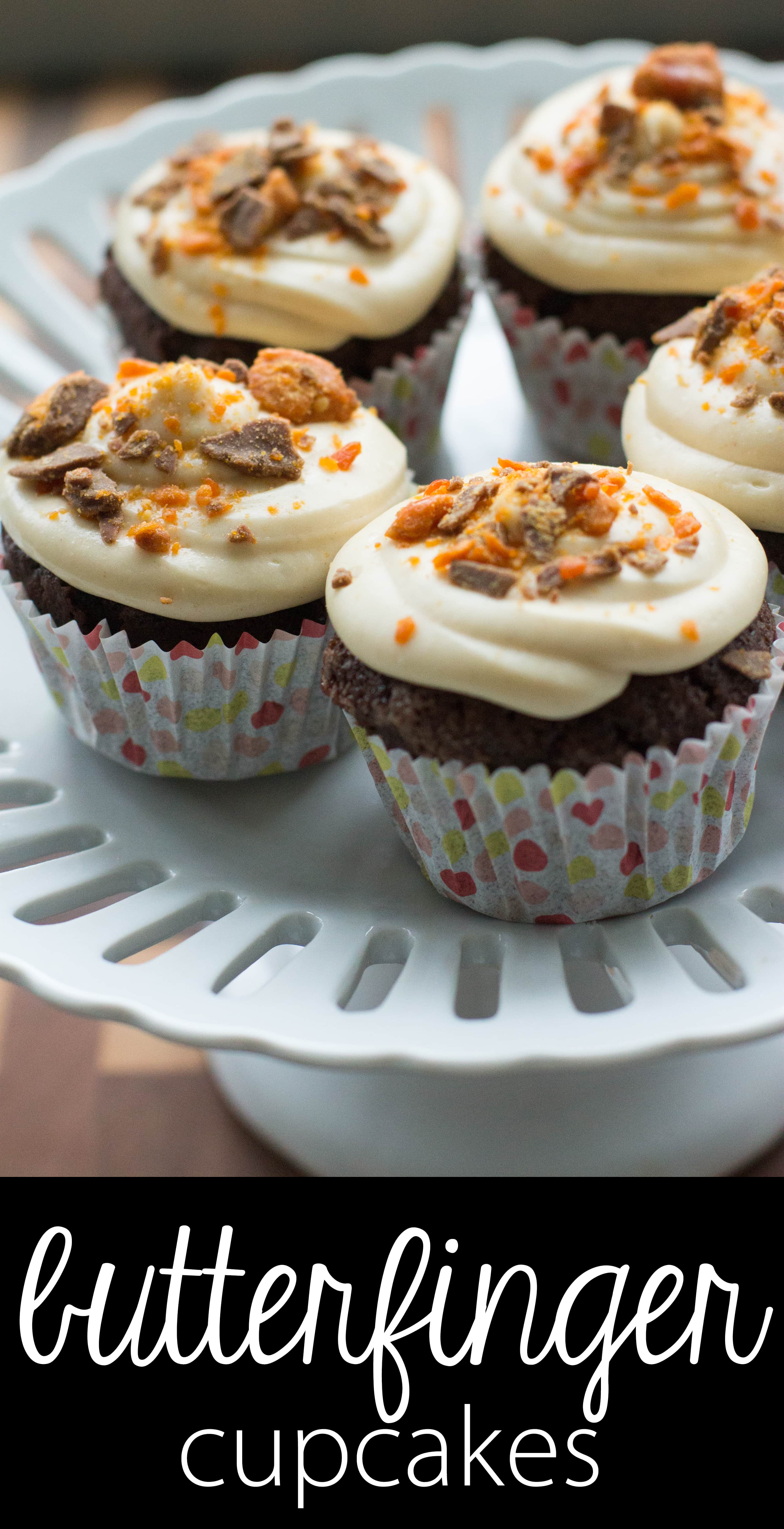Butterfinger Cupcakes