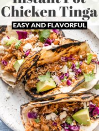 When you want restaurant-quality tacos at home, turn to this Instant Pot Chicken Tinga. It comes together fast, has the most amazing flavor, and is perfect in everything from tacos to burritos to salads to bowls.