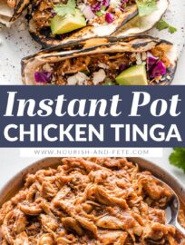 When you want restaurant-quality tacos at home, turn to this Instant Pot Chicken Tinga. It comes together fast, has the most amazing flavor, and is perfect in everything from tacos to burritos to salads to bowls.