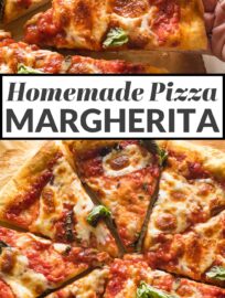 Craving a pizza night? This easy recipe for a Homemade Margherita Pizza works perfectly with a standard oven and everyday ingredients. The simple yet flavorful sauce and straightforward method will give you the confidence and the delicious results that make you want to make your own pizza over and over again.