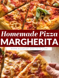 Craving a pizza night? This easy recipe for a Homemade Margherita Pizza works perfectly with a standard oven and everyday ingredients. The simple yet flavorful sauce and straightforward method will give you the confidence and the delicious results that make you want to make your own pizza over and over again.