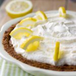 Lemon cream pie with a graham cracker crust