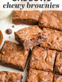 The best chewy brownies are packed with chocolate and made from scratch — in just one bowl, with pantry staples, in less than 45 minutes. Learn all the secrets that make these better than even the best boxed mix!