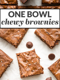 The best chewy brownies are packed with chocolate and made from scratch — in just one bowl, with pantry staples, in less than 45 minutes. Learn all the secrets that make these better than even the best boxed mix!