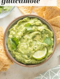 This Perfect Guacamole Recipe is simple, straightforward, and incredibly delicious. It takes only 10 minutes to make and is the perfect classic appetizer to make for Cinco de Mayo, game day, or any Mexican-inspired meal.