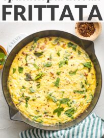 This spinach parmesan frittata is easy to make and super flavorful, perfect for any meal from brunch to dinner, and ready in about 25 minutes!