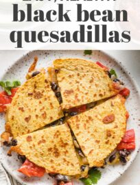 Simple Black Bean Quesadillas become a runaway hit with the addition of roasted red pepper and a quick seasoning blend. Easy and economical, too! We love these for a quick lunch, light dinner, snack or appetizer.
