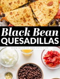 Simple Black Bean Quesadillas become a runaway hit with the addition of roasted red pepper and a quick seasoning blend. Easy and economical, too! We love these for a quick lunch, light dinner, snack or appetizer.