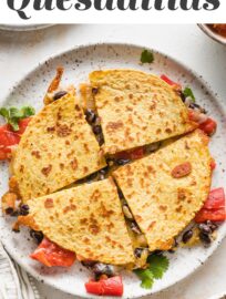Simple Black Bean Quesadillas become a runaway hit with the addition of roasted red pepper and a quick seasoning blend. Easy and economical, too! We love these for a quick lunch, light dinner, snack or appetizer.