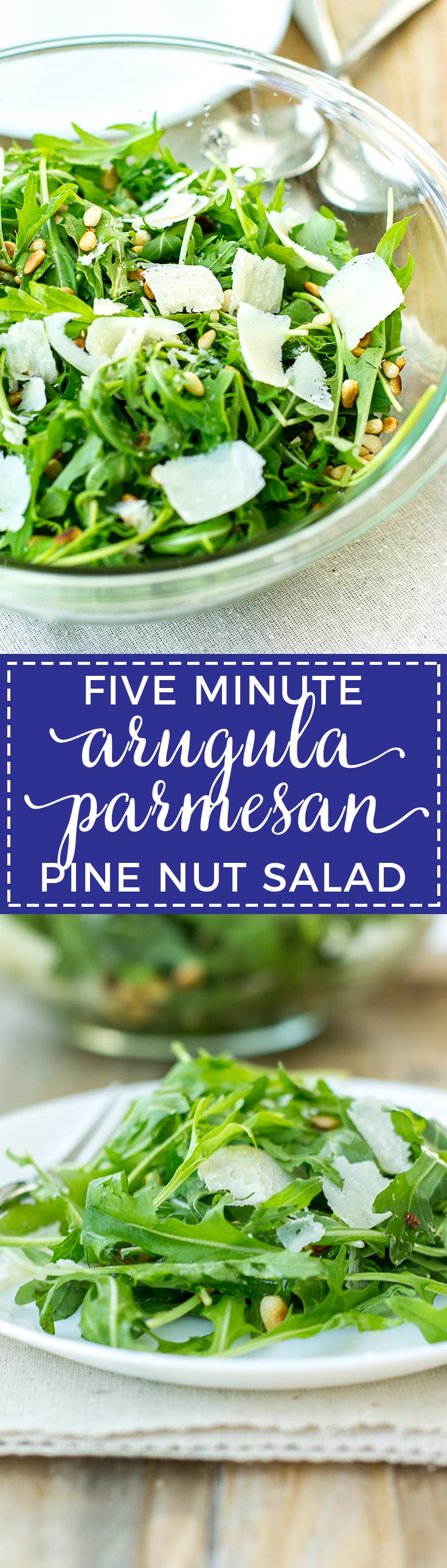Five Minute Arugula Parmesan Pine Nut Salad Nourish + Fete