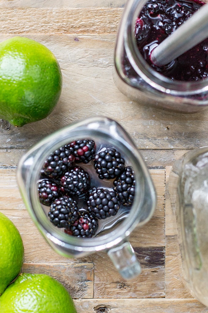 Blackberry lime margaritas are a great summer cocktail, and the perfect drink for your BBQ, cookout, or summer celebration.