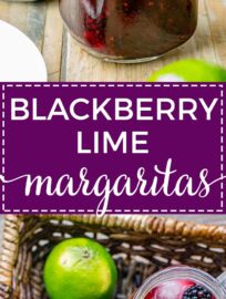 Blackberry lime margaritas are a great summer cocktail, and the perfect drink for your BBQ, cookout, or summer celebration.