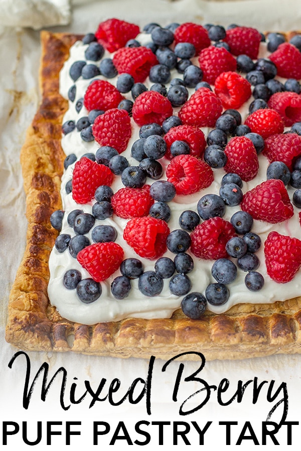 Mixed berry puff pastry tart