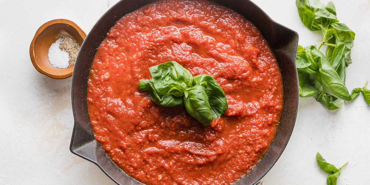 Simple Marinara Sauce (From Scratch!) - Nourish and Fete
