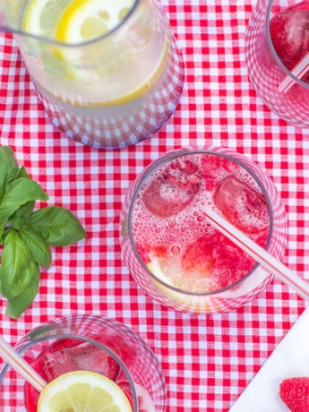 Sparkling raspberry lemonade is the most refreshing, simple, homemade summer drink!