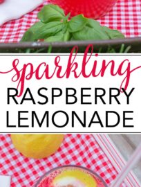 Sparkling raspberry lemonade is the most refreshing, simple, homemade summer drink!