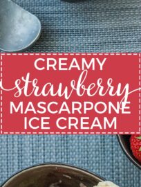 Homemade strawberry mascarpone ice cream is a creamy, refreshing summer treat. An impressive dessert for any BBQ or cookout.