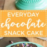 Everyday chocolate snack cake | Simple, one-layer chocolate cake with dark chocolate frosting, an easy dessert to feed a crowd.