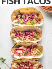 These tasty Jalapeno Lime Fish Tacos are healthy, fresh, and packed with flavor. An easy 30-minute meal to escape the weeknight dinner rut.