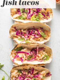 These tasty Jalapeno Lime Fish Tacos are healthy, fresh, and packed with flavor. An easy 30-minute meal to escape the weeknight dinner rut.