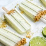 Key lime pie popsicles | Wholesome citrus popsicles with Greek yogurt, naturally-sweetened with honey, sugar-free.