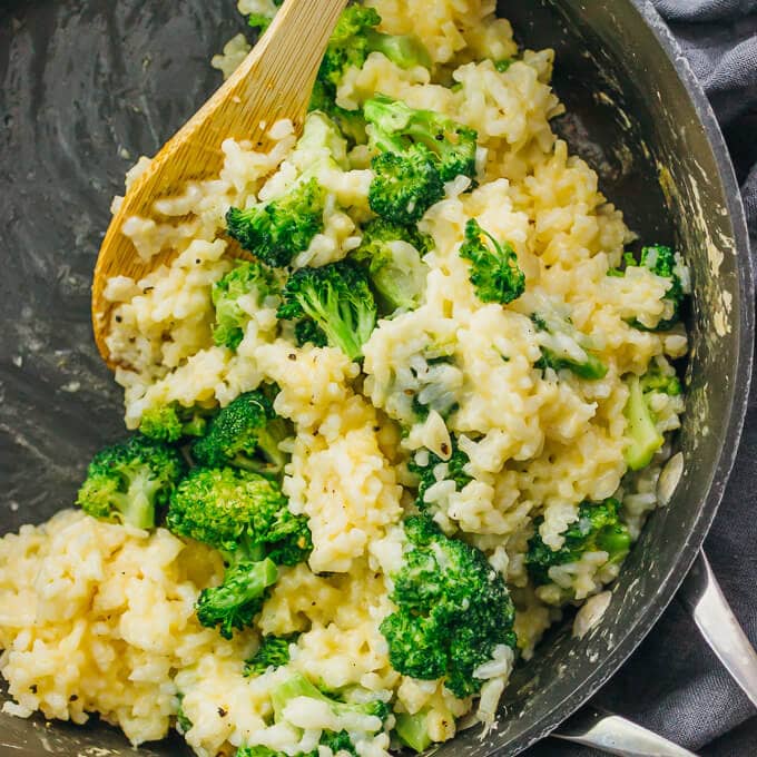 Broccoli cheddar risotto - savorytooth.com