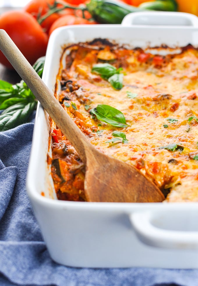 Quick and easy vegetable lasagna - theseasonedmom.com