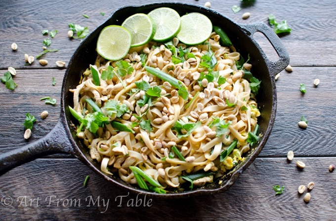 Healthy vegetable pad thai - artfrommytable.com