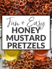 Homemade Honey Mustard Pretzels are so simple, tasty, and customizable -- perfect to make for snacking and sharing! Whip up a batch for game day, a holiday appetizer, or a casual neighborhood get-together.