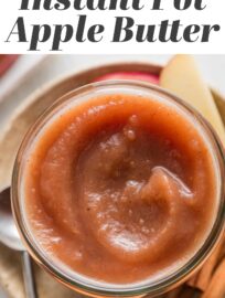 Instant Pot Apple Butter is easy to make and richly spiced with brown sugar, vanilla, cinnamon, cloves, and cardamom for an essential fall treat. Enjoy the apple butter as a spread on toast, mixed into oatmeal or yogurt, or baked into cinnamon rolls, French toast, or cookies. This is a fantastic way to use an excess of apples!