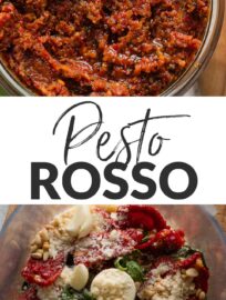 Homemade sun-dried tomato pesto is surprisingly quick and easy to make for something that feels elevated and adds big, bold, instant flavor to your favorite Italian-inspired dips, pastas, pizza, sauce, and soup. Grab a jar of sun-dried tomatoes, obviously, plus pesto basics like basil, garlic, and Parmesan, and you'll have this blitzed together in no time.