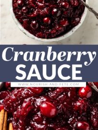 A spoonful of this super simple Homemade Cranberry Sauce can convert even the most die-hard canned cranberry aficionado. It's made with real whole cranberries and just 3 other ingredients, takes just 15 minutes, and is best made several days ahead. A must-have for traditional holiday meals!