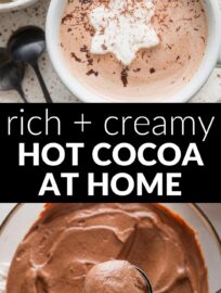 This easy Homemade Hot Cocoa Mix yields mugs that are extra rich and delicious. Make a big batch of the creamy base, then store in the refrigerator or freezer and scoop into mugs with warm milk for a warm treat on demand.