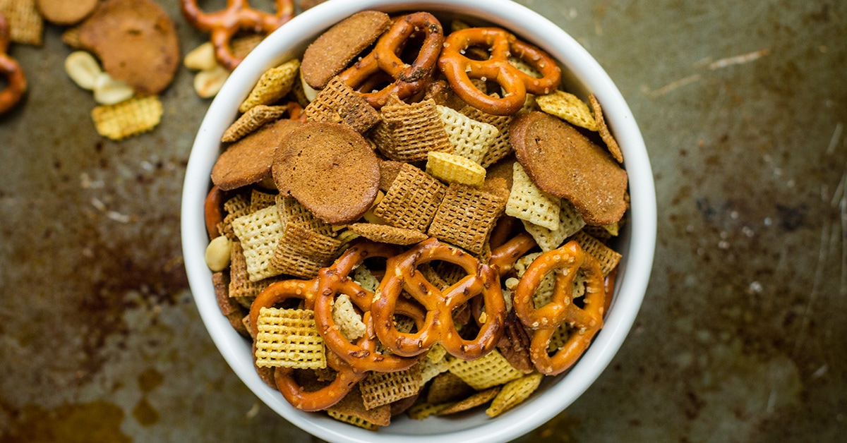 Rye Chip Chex Mix Nourish and Fete
