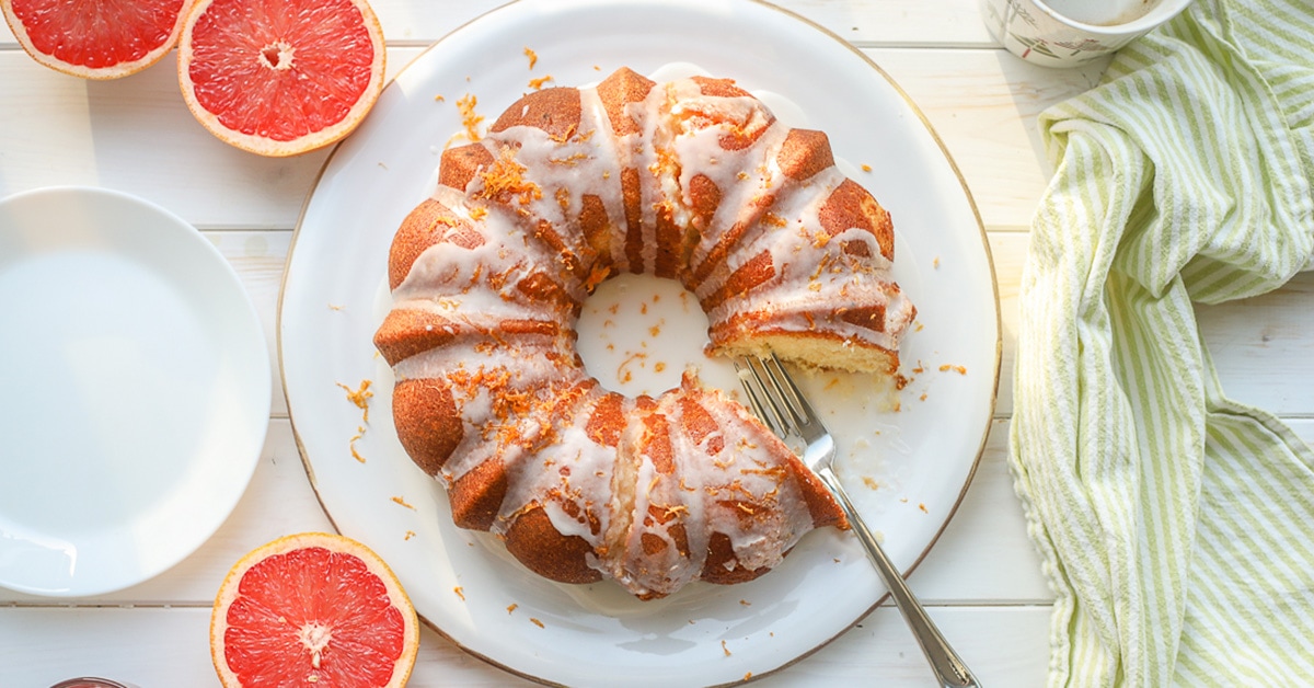 Glazed Grapefruit Bundt Cake Nourish and Fete