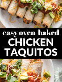 An all-time family favorite, these oven-baked Chicken and Black Bean Taquitos are bursting with a creamy, flavorful filling wrapped up in a crisp, lightly salted shell. They're easy to make ahead and freezer-friendly, too, so terrific for parties, Cinco de Mayo, game day, and more!