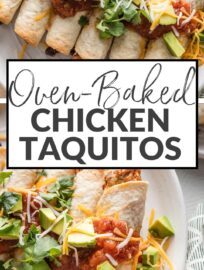 An all-time family favorite, these oven-baked Chicken and Black Bean Taquitos are bursting with a creamy, flavorful filling wrapped up in a crisp, lightly salted shell. They're easy to make ahead and freezer-friendly, too, so terrific for parties, Cinco de Mayo, game day, and more!