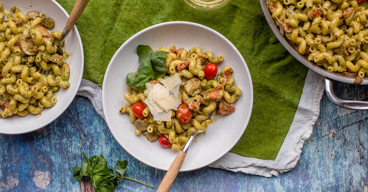 Classic Pesto Cavatappi Recipe Nourish and Fete