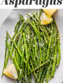 It's the side dish that always goes: Lemon Asparagus spears roasted with Parmesan, olive oil, and tangy lemon pepper seasoning. This is simple but pairs well with virtually any meal, takes just 10 minutes, and is so easy and hands-off to make.