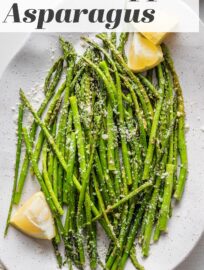 It's the side dish that always goes: Lemon Asparagus spears roasted with Parmesan, olive oil, and tangy lemon pepper seasoning. This is simple but pairs well with virtually any meal, takes just 10 minutes, and is so easy and hands-off to make.