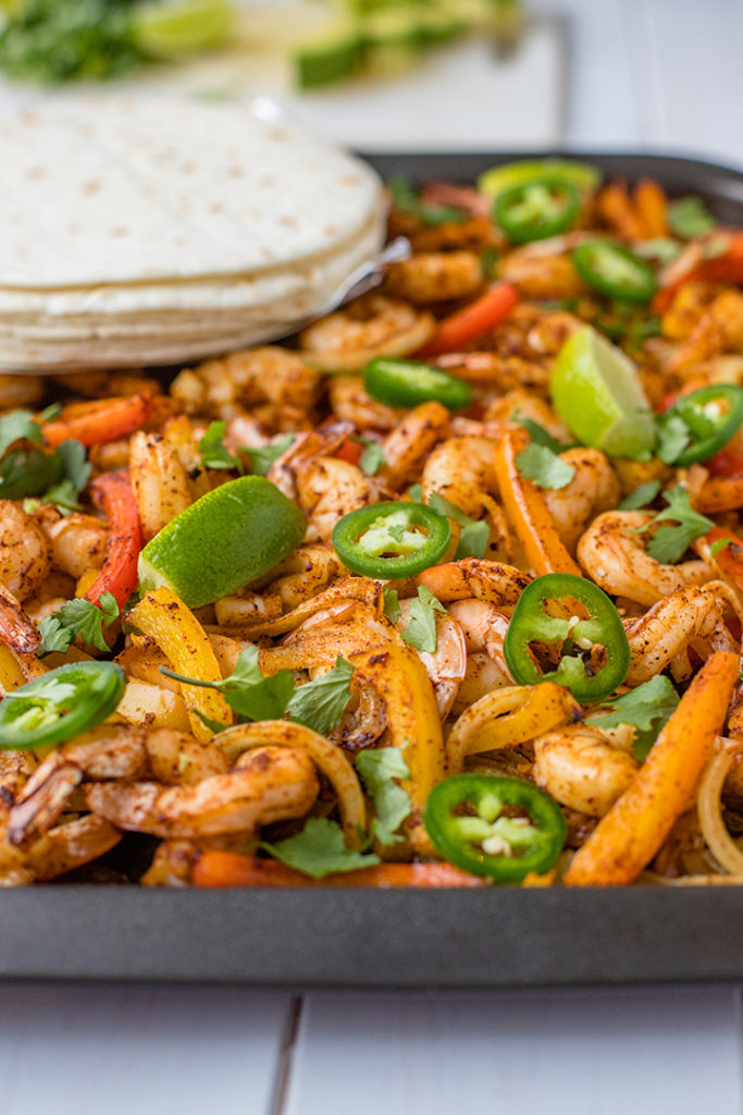 Sheet Pan Chipotle Lime Shrimp Fajitas Nourish and Fete