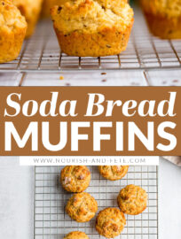 Caraway Irish soda bread muffins are so fast, easy, and delicious. Perfect for St. Patrick's Day breakfast, snacks, or sides!