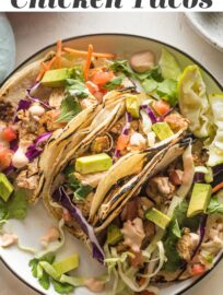 Fresh, flavorful, and ready in less than 30 minutes, this light take on Baja Chicken Tacos just might become a go-to meal! The tender chicken is the perfect foundation for all your favorite toppings; we love lettuce or cabbage, pico de gallo, avocado, and a simple chipotle crema.