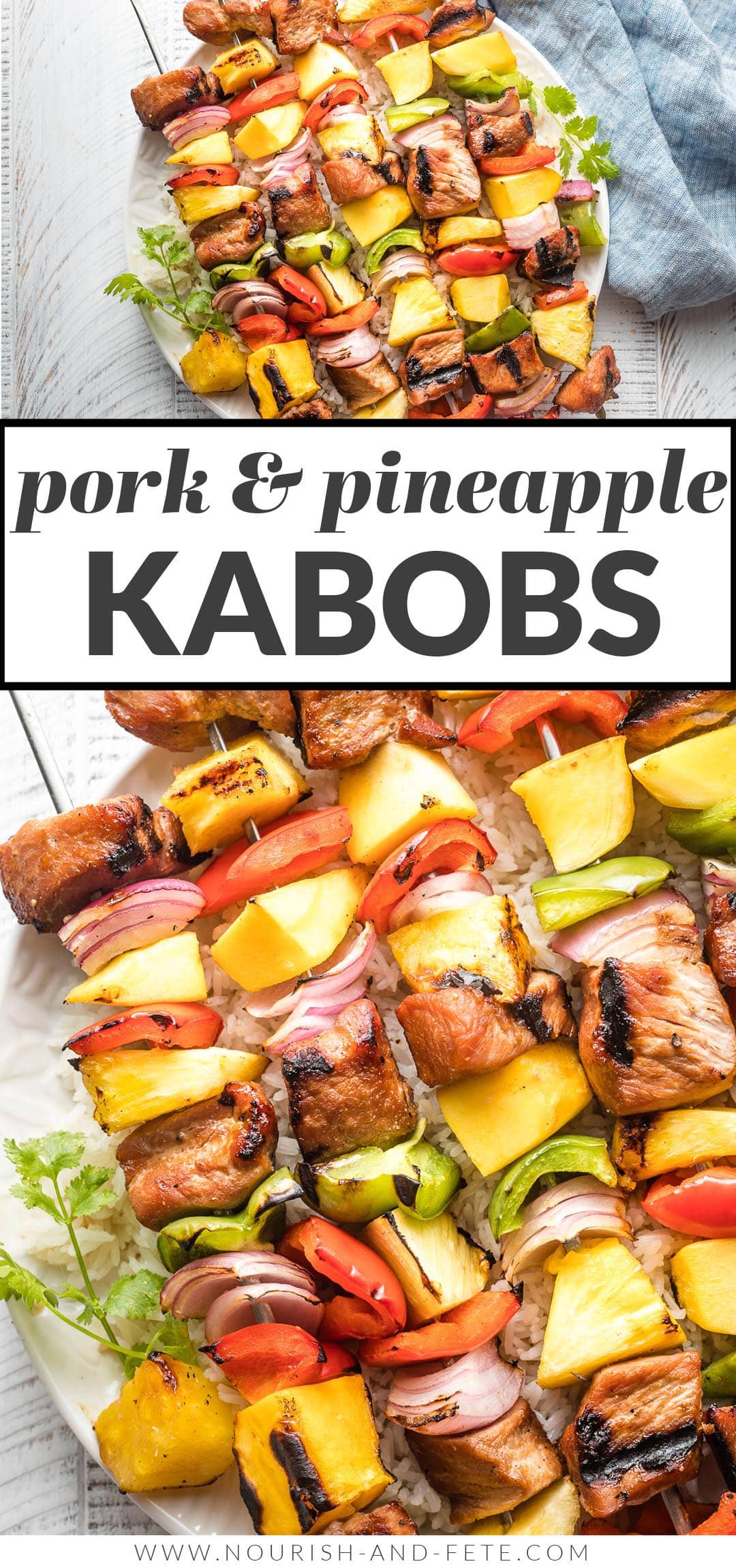 Pork Pineapple Kabobs with Grilled Mango Nourish and Fete