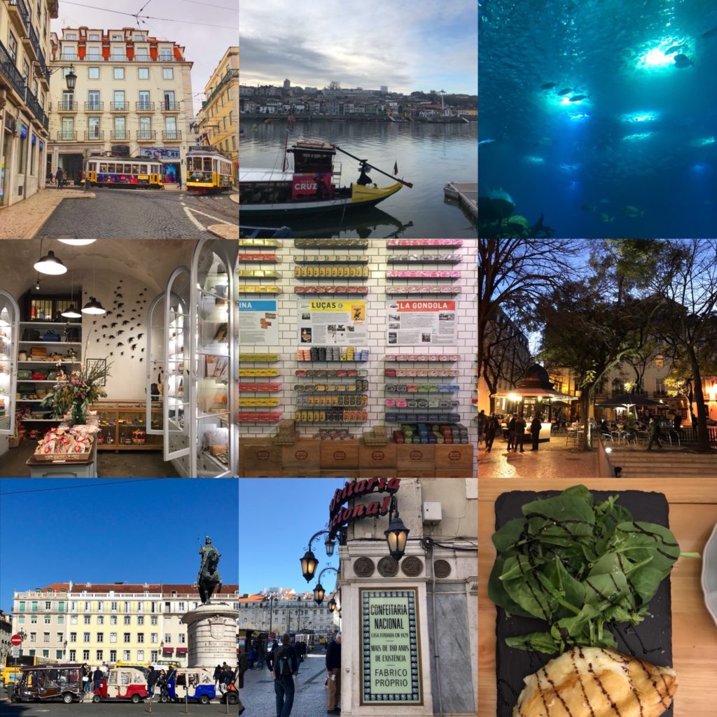 A compilation of nine favorite photos from a family trip to Portugal.