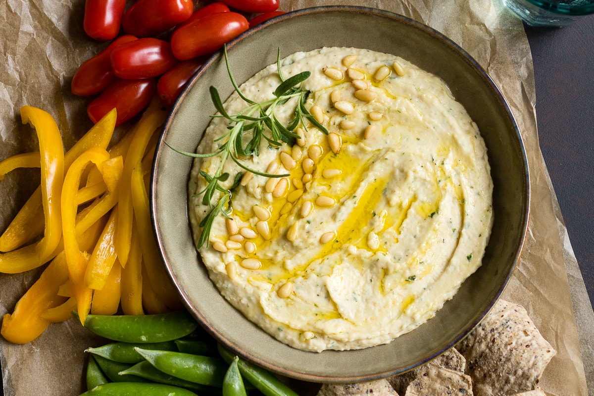 Garlic Rosemary White Bean Dip