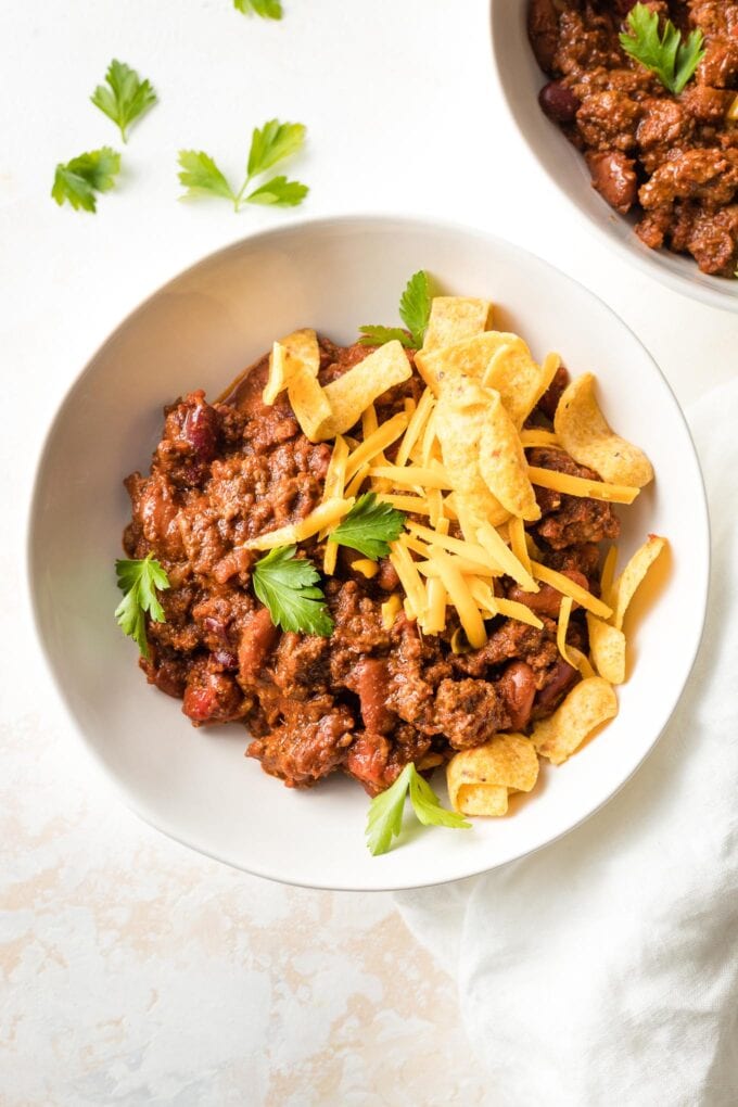 Bowl of chili.