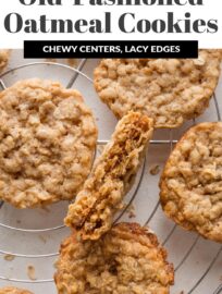 This recipe produces simple, buttery, old-fashioned oatmeal cookies with a hint of warm cinnamon, chewy centers, and lacy edges. They are easy to make -- no dough chilling required -- and perfect for a quick treat with coffee or a cold glass of milk!